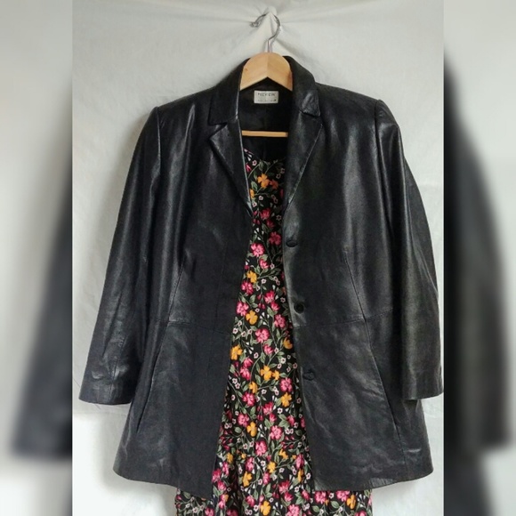 Preview Collection Jackets & Blazers - 90's style Preview Collection lambskin jacket blk